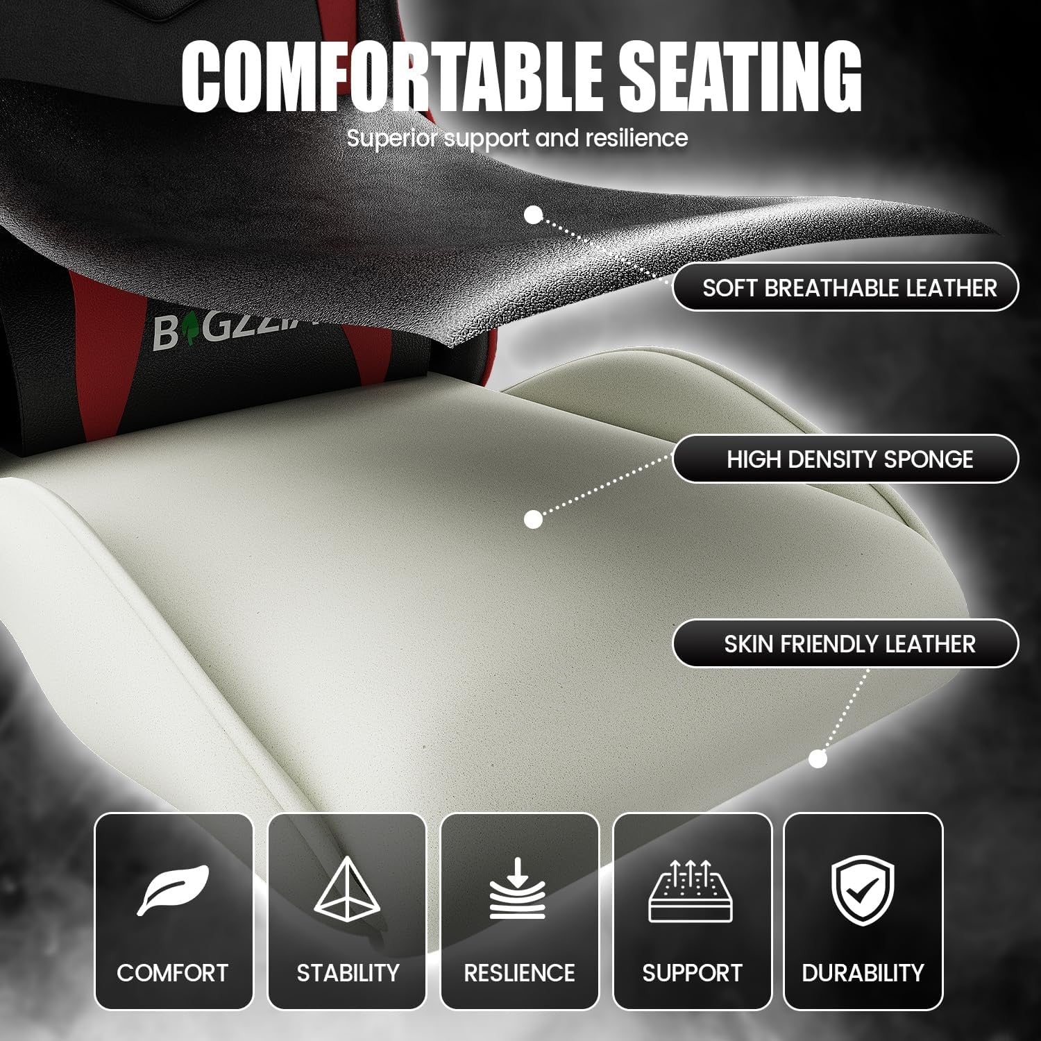 Ergonomic Gaming Chair Office Chair w/ Lumbar Pillow
