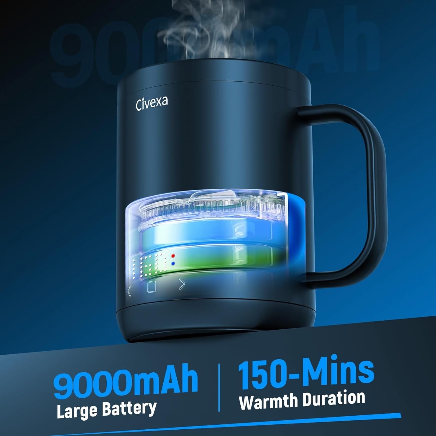 Rechargeable Self Heating Coffee Mug 14oz Temp Control