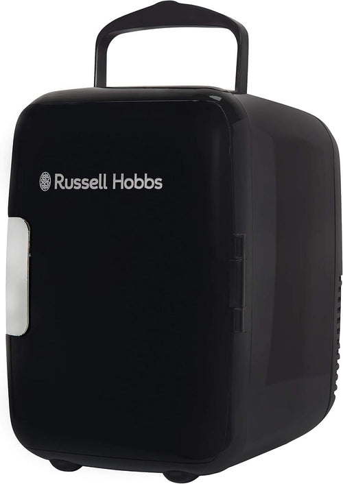 Portable 4L Mini Cooler & Warmer Retro Style for Office Bedroom Car Black
