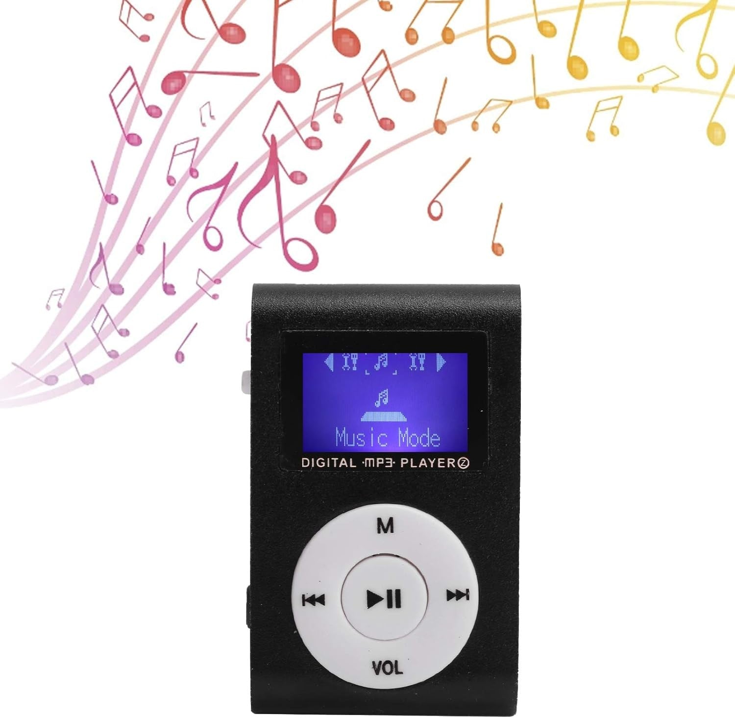 Mini MP3 Player with Clip Portable Music Player 32GB Black