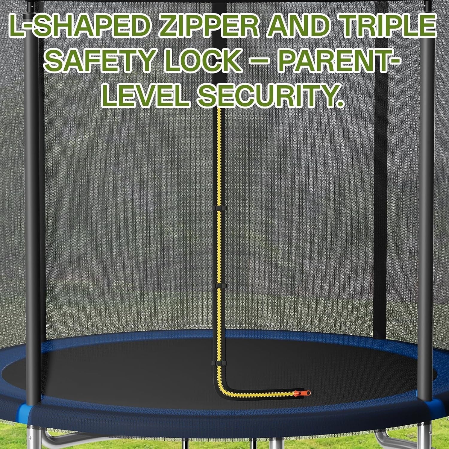 6FT Outdoor Garden Trampoline Safety Enclosure Net Kids Adults Blue