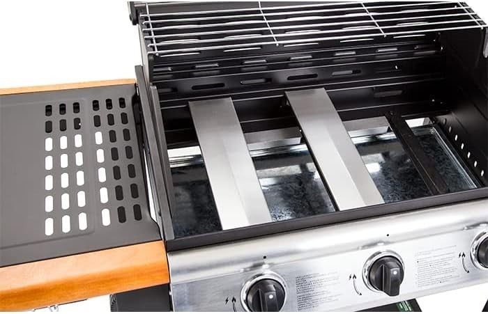 4 Burner Gas BBQ Grill with Side Shelves Heavy Duty Outdoor Garden Party Set