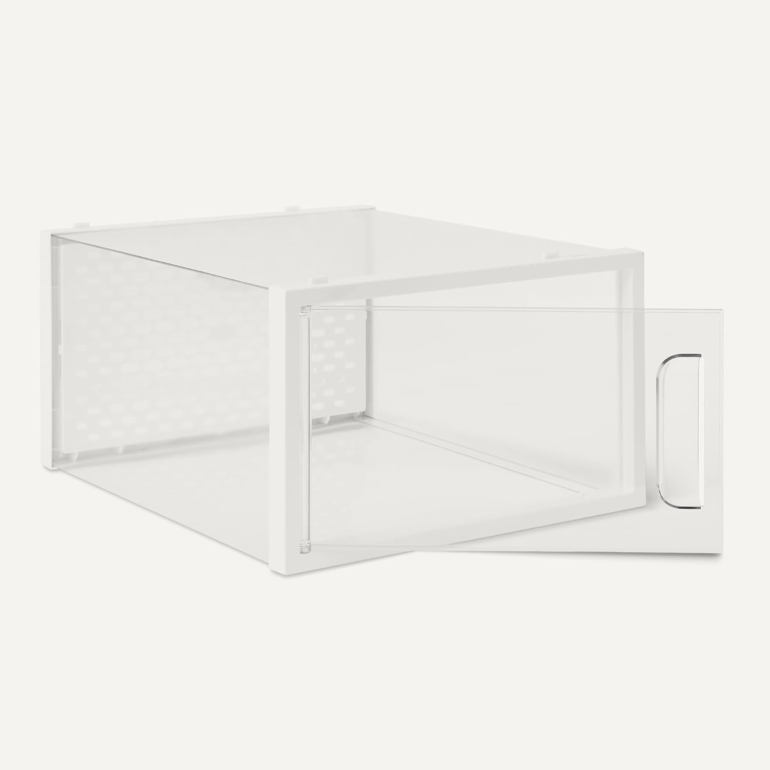 Pack of 12 Clear Stackable Foldable Shoe Storage Boxes Medium 31x25x16 cm
