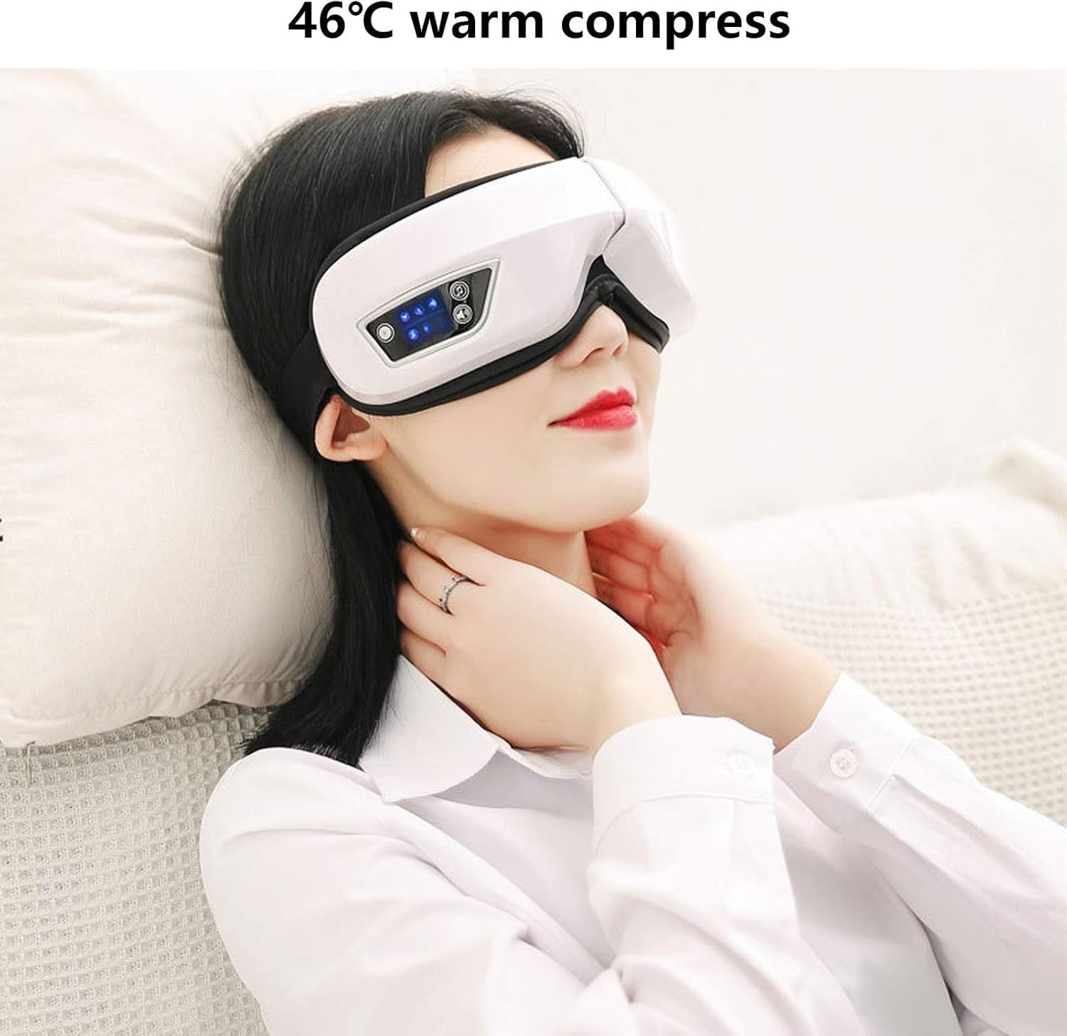 Electric Eye Massager Heat Vibration Air Compression Music Rechargeable