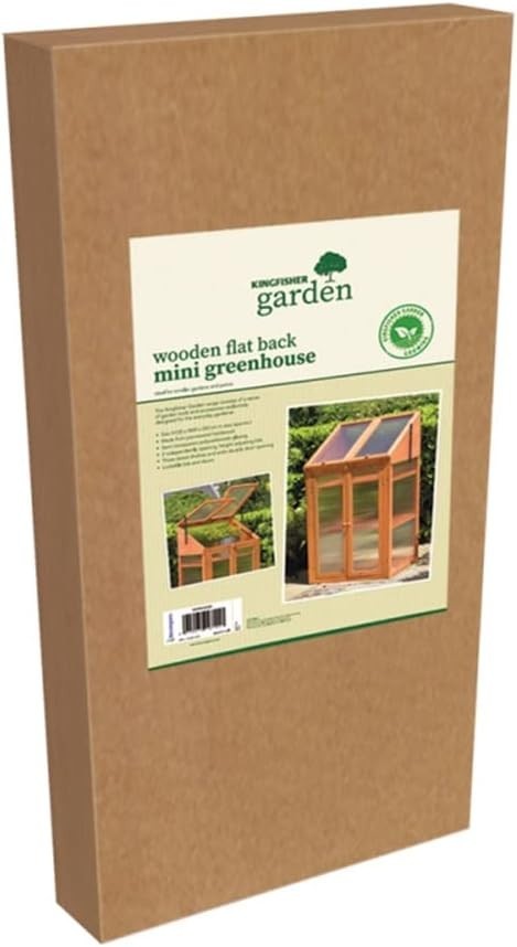 Wooden Mini Greenhouse with Polycarbonate Panels & Double Doors – Compact Garden