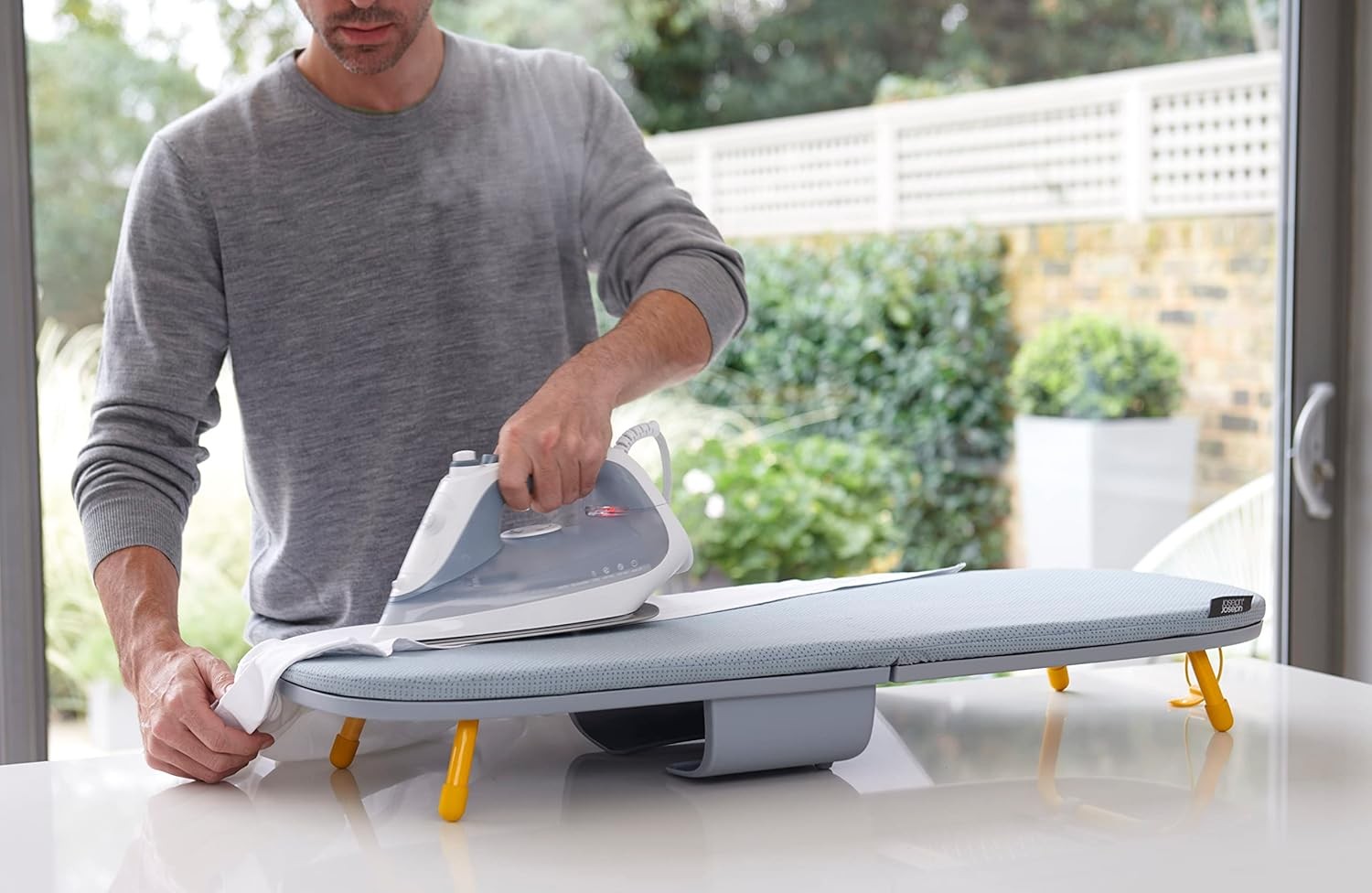Table Top Ironing Board Foldable Compact Space Saving Storage Pocket