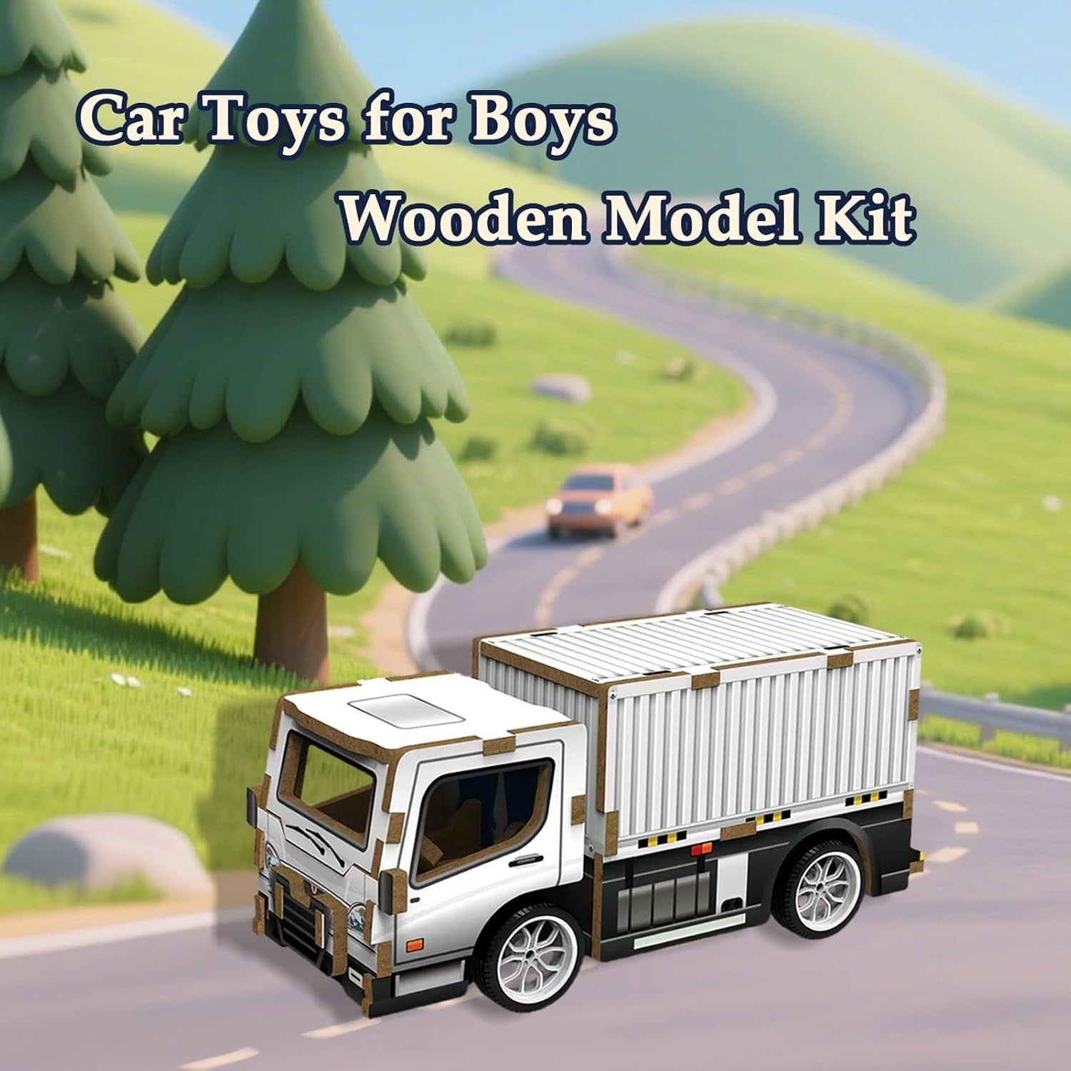 3D Wooden Puzzle Truck Toy for Kids Ages 6-12 – Educational Build & Play