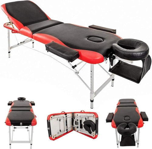 Portable Aluminium Massage Table Adjustable Folding Therapy Bed With Headrest