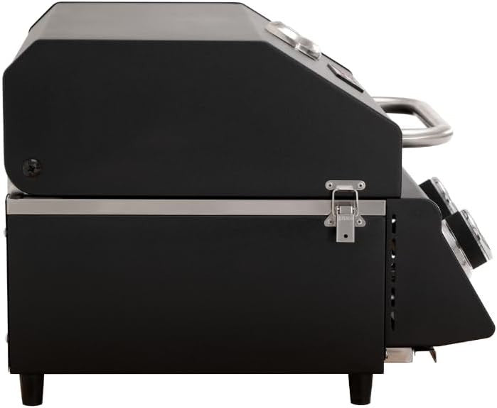 Compact 2 Burner Portable Gas BBQ Grill with Temperature Gauge Tabletop Outdoor