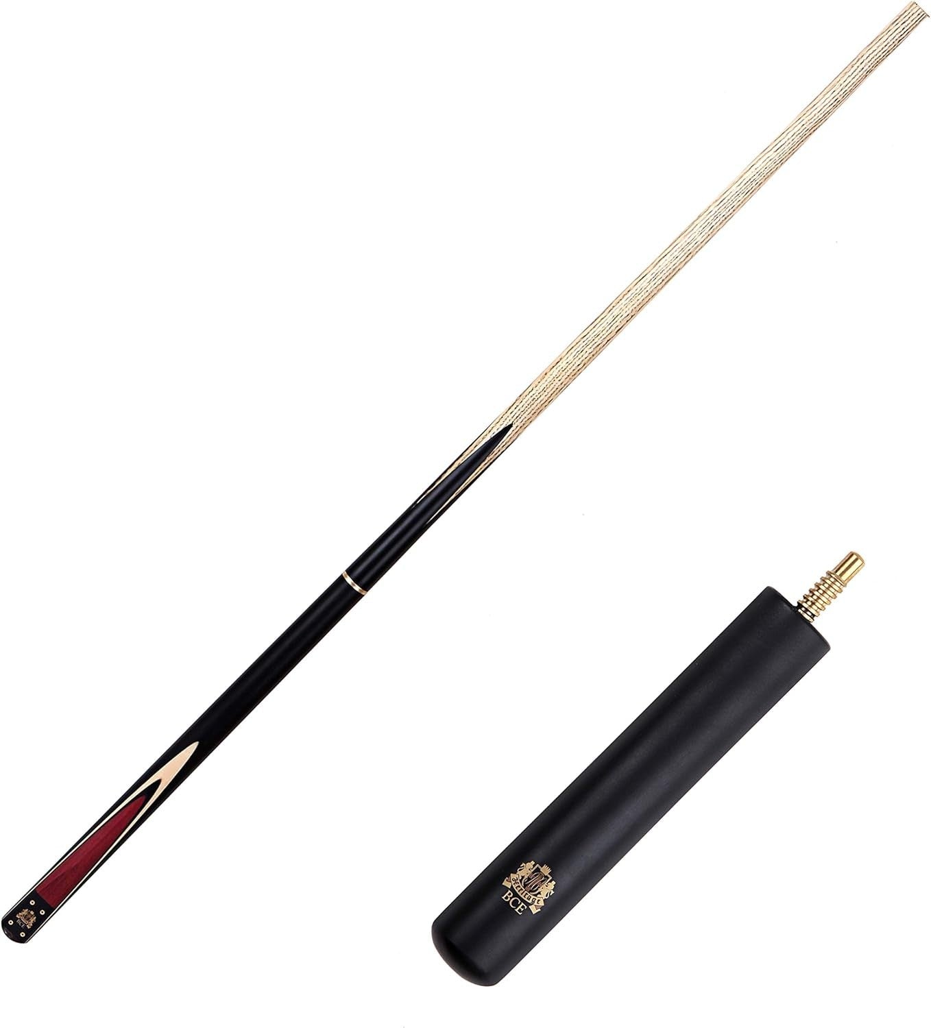 57" 3/4 Joint Ash Snooker Cue 9.5mm Tip Mahogany Butt Case Set