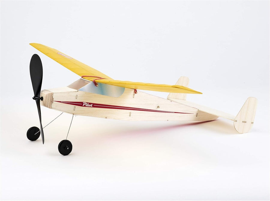 Flying Balsa Wood Plane Kit | Rubber Powered Model Aircraft Easy Build Set