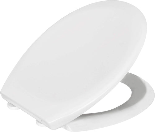 Soft Close Toilet Seat White Oval Quick Release Adjustable Hinges