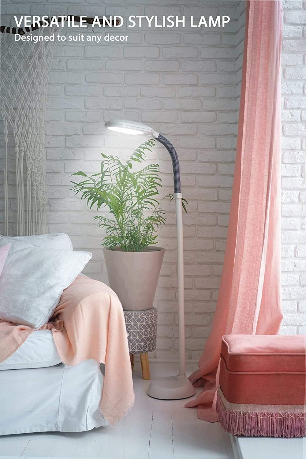 Daylight Reading Floor Lamp with Adjustable Neck & Natural Light 50x31.5x12.5cm