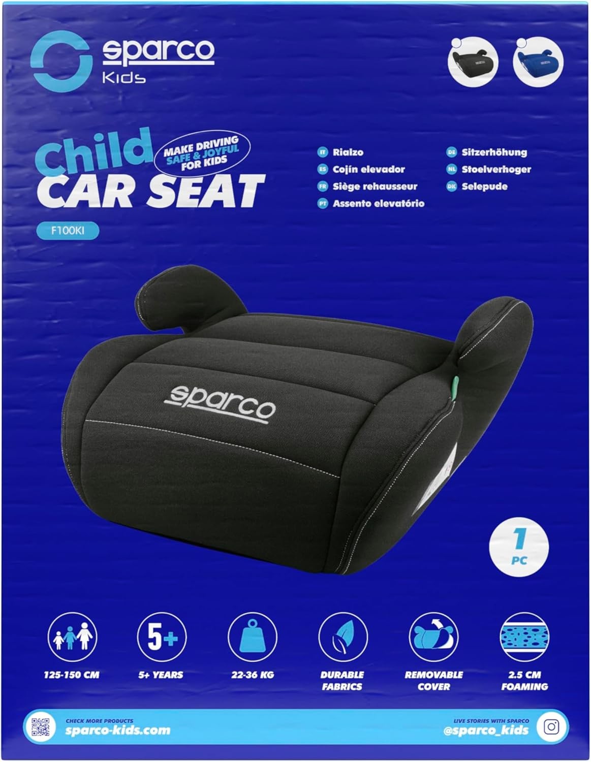 i-Size Booster Seat 125–150cm Child Car Seat R129 Lightweight Black