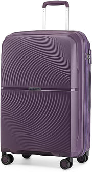 24 Inch Medium Hard Shell Suitcase Lightweight PP 4 Spinner Wheels TSA
