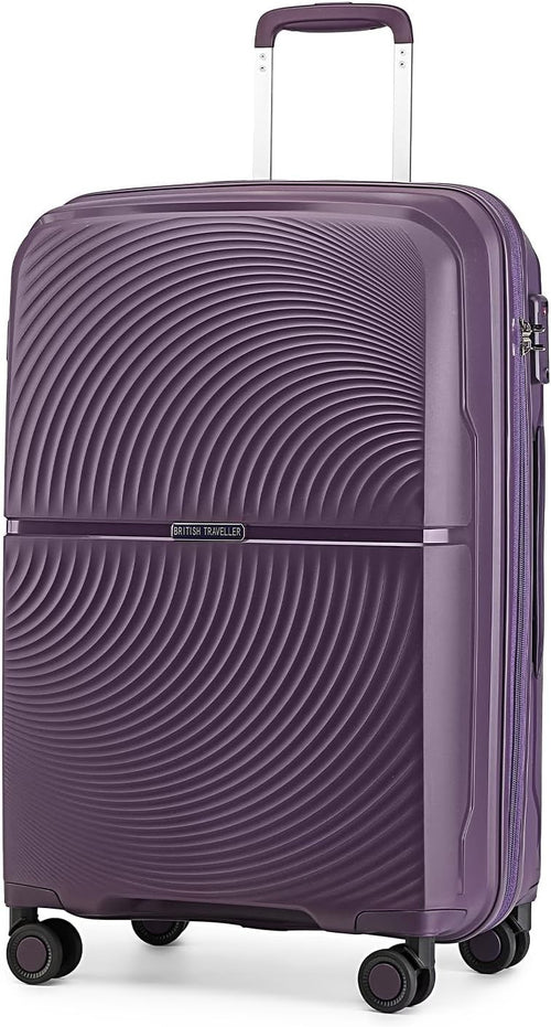 24 Inch Medium Hard Shell Suitcase Lightweight PP 4 Spinner Wheels TSA