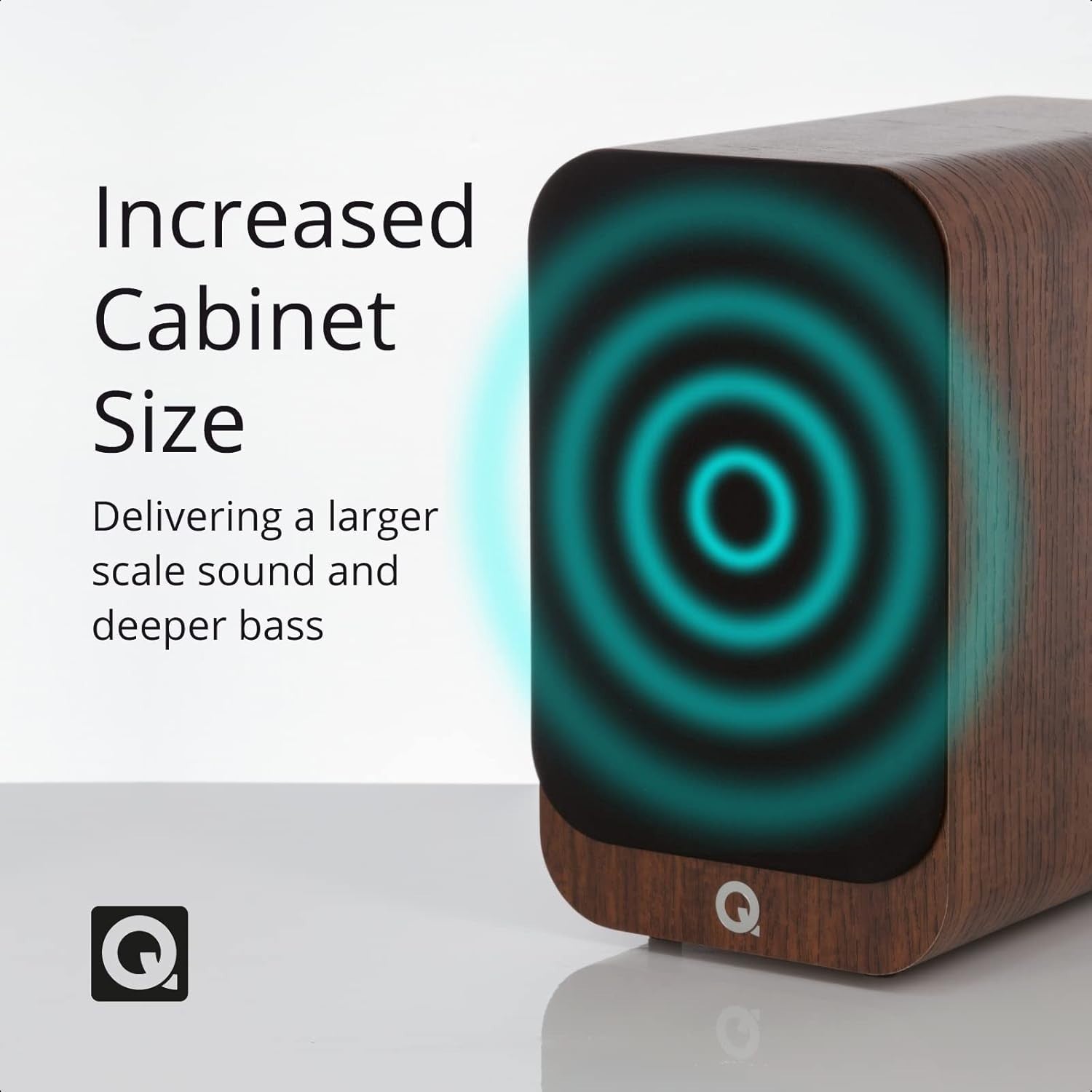 HiFi Bookshelf Speakers Pair | 125W Stereo 2-Way | Deep Bass English Walnut