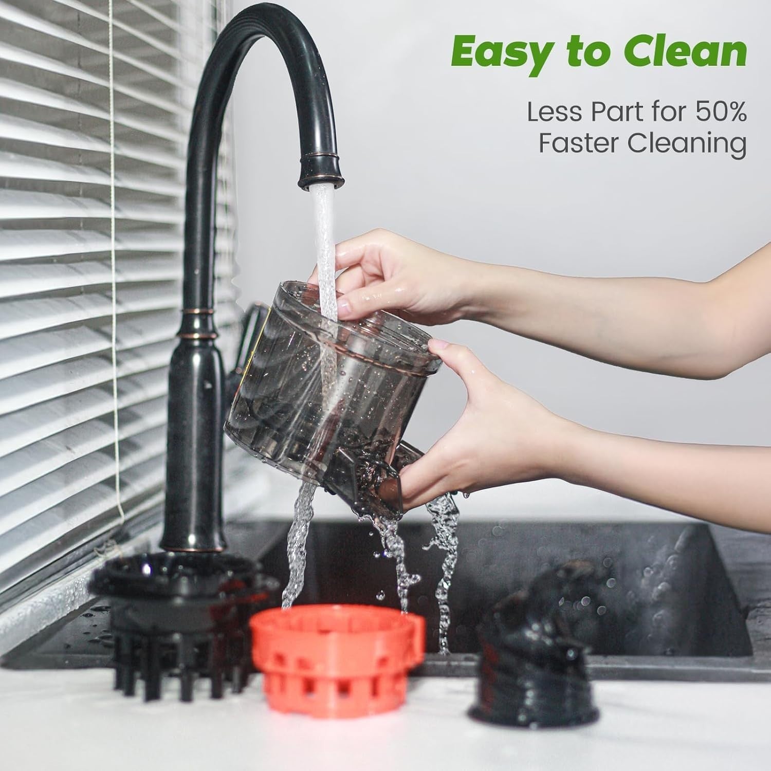Cold Press Slow Juicer Extra Large Feed Chute Whole Fruit Easy Clean