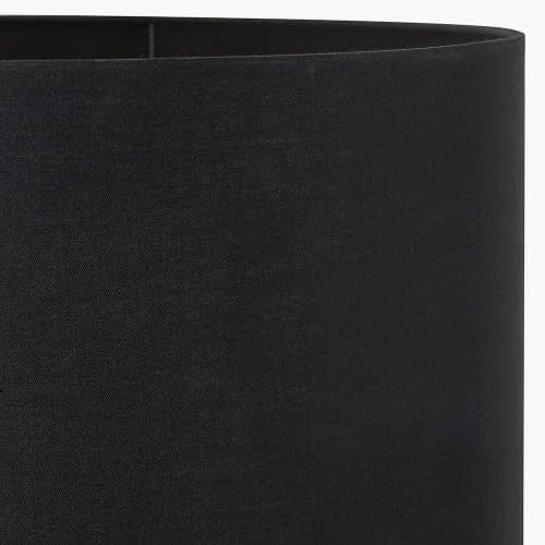 Black Drum Lampshade 40cm Cotton Cylinder Shade Table Floor Living Room Lamps