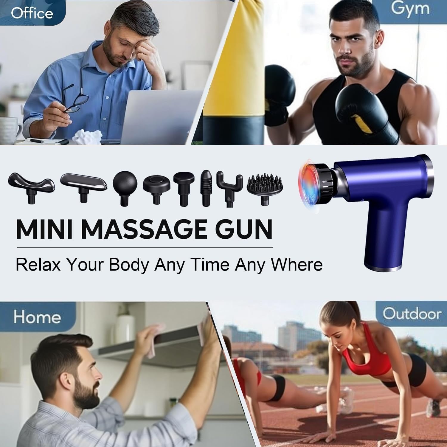 Hot & Cold Massage Gun Deep Tissue Percussion Muscle Relief 3600mAh