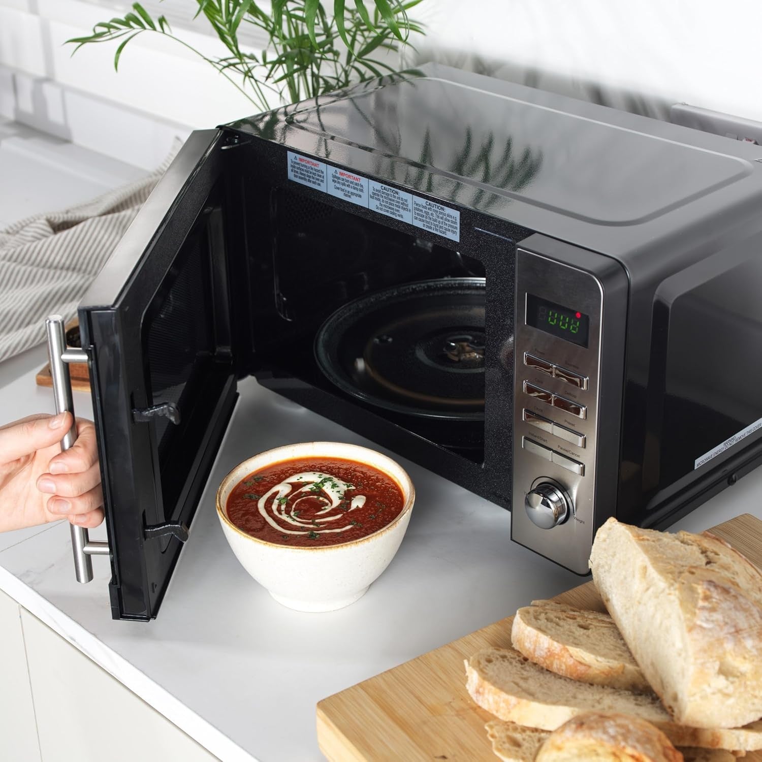 Salter EK5746 20L Digital Microwave 800W Stainless Steel, 60-Min Timer