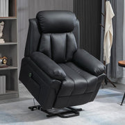 Electric Recliner Lift Chair – PU Leather Power Armchair w/ Remote & Storage