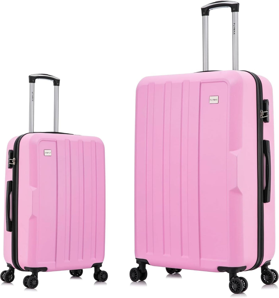 2pc Travel Luggage Set Large Hold Case + Cabin ABS Hard Shell Spinner