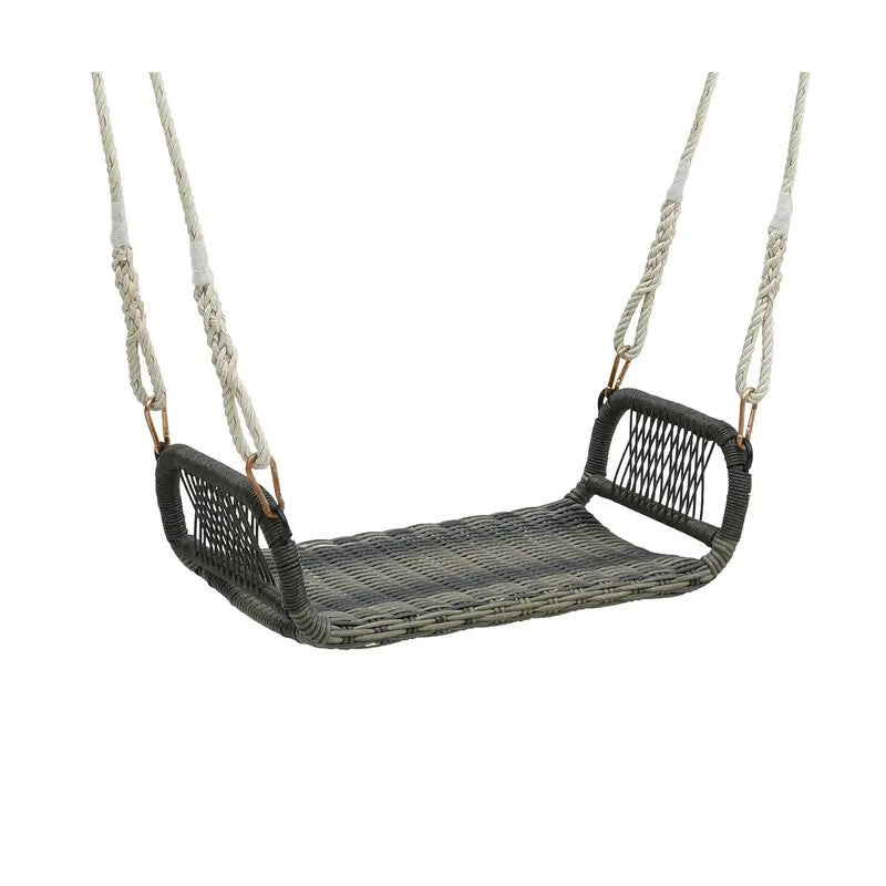 Rattan Garden Swing Chair Hanging Glider Seat with Ropes for Patio Balcony