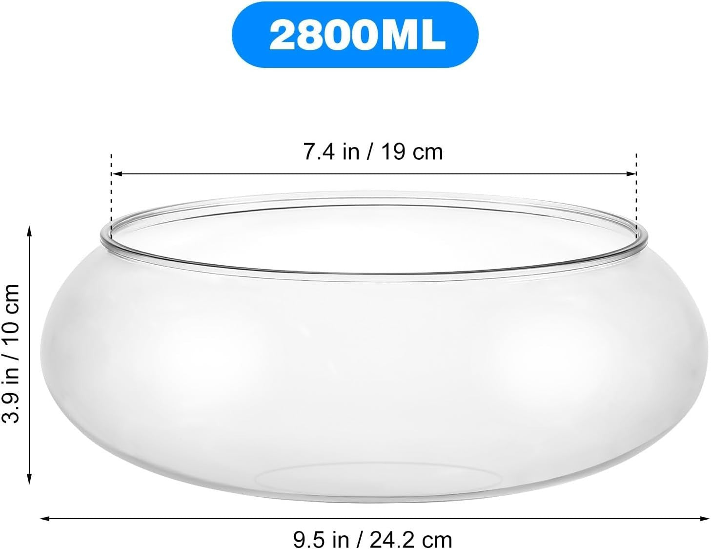 Transparent Desktop Fish Tank Plastic Aquarium Bowl for Goldfish