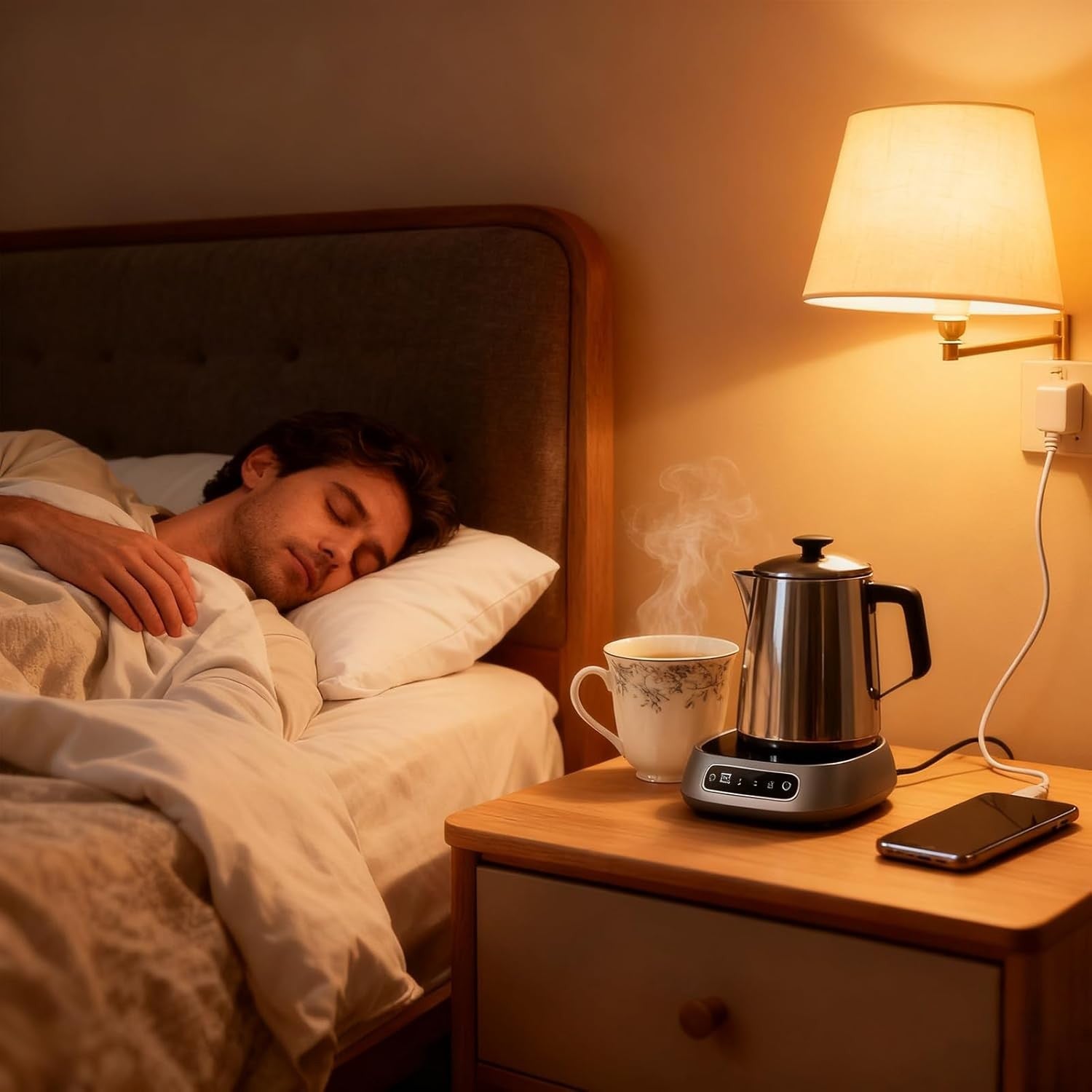 Rechargeable Coffee Cup Warmer Smart Touch Screen