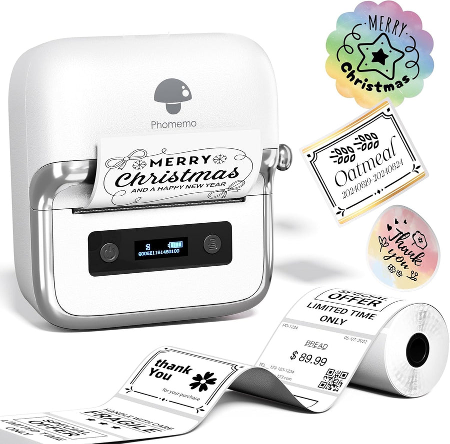 3 Inch Thermal Label Printer Bluetooth Barcode Address