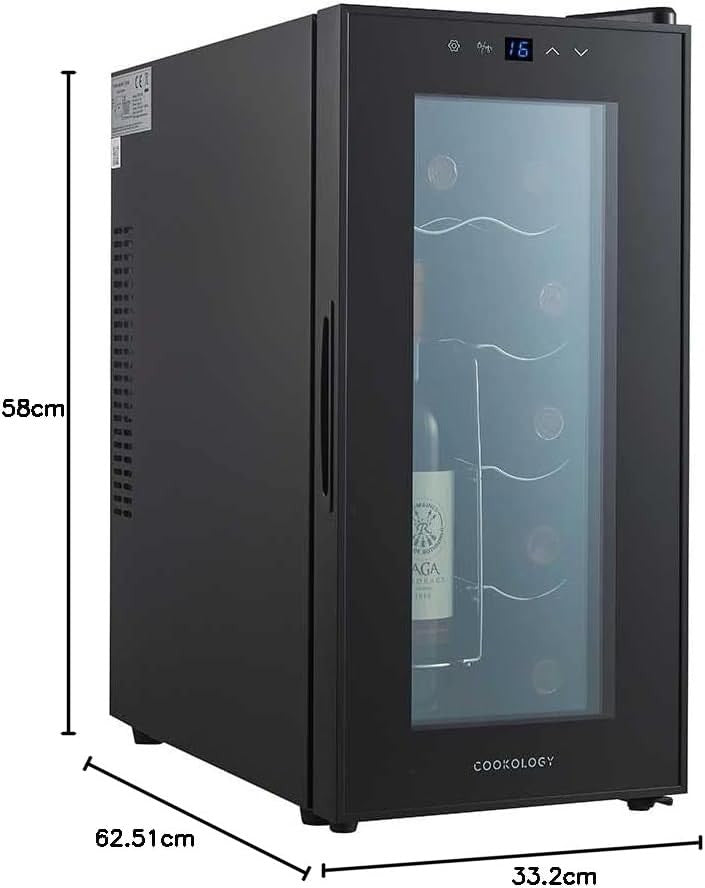 10 Bottle Wine Cooler Fridge Digital Temperature Control Quiet Countertop
