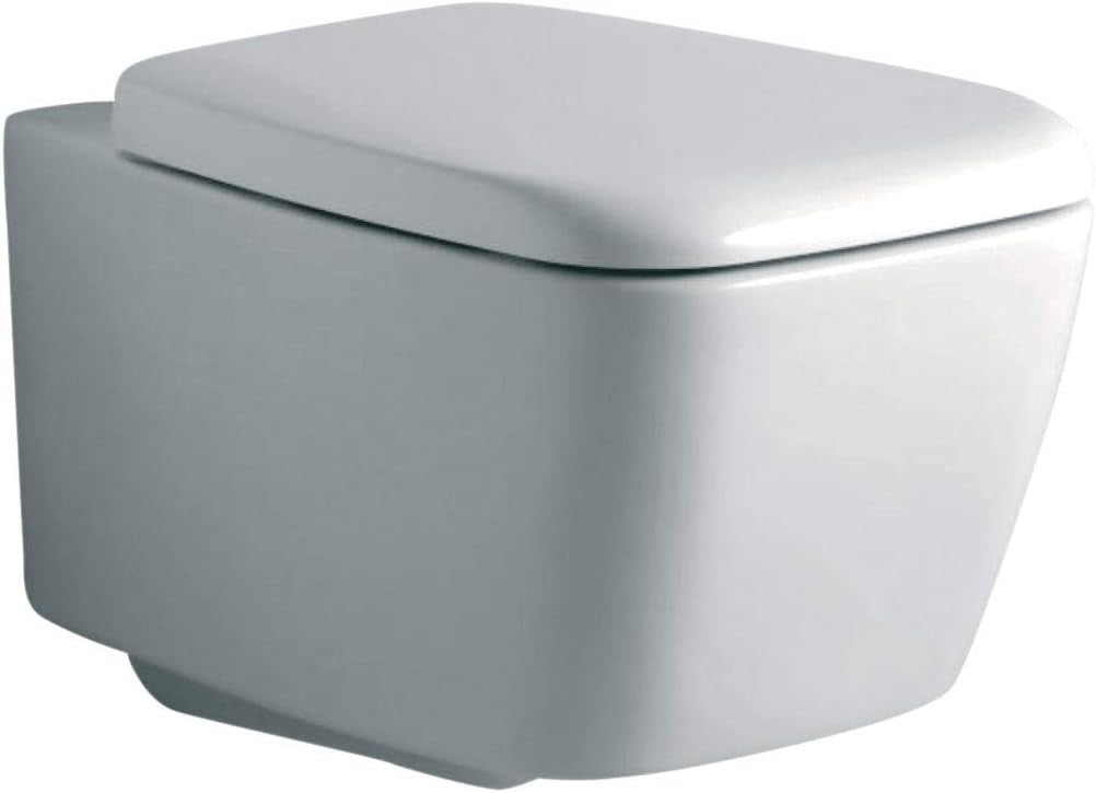 Ventuno Toilet Seat White Stainless Steel Hinges Durable Easy Clean