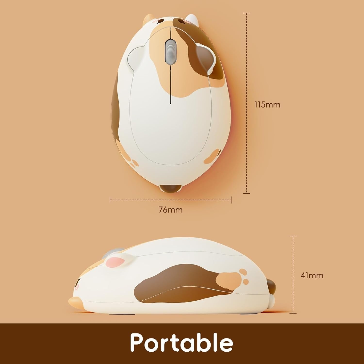 Calico Cat Wireless Mouse 3200 DPI Bluetooth 2.4G Silent PC
