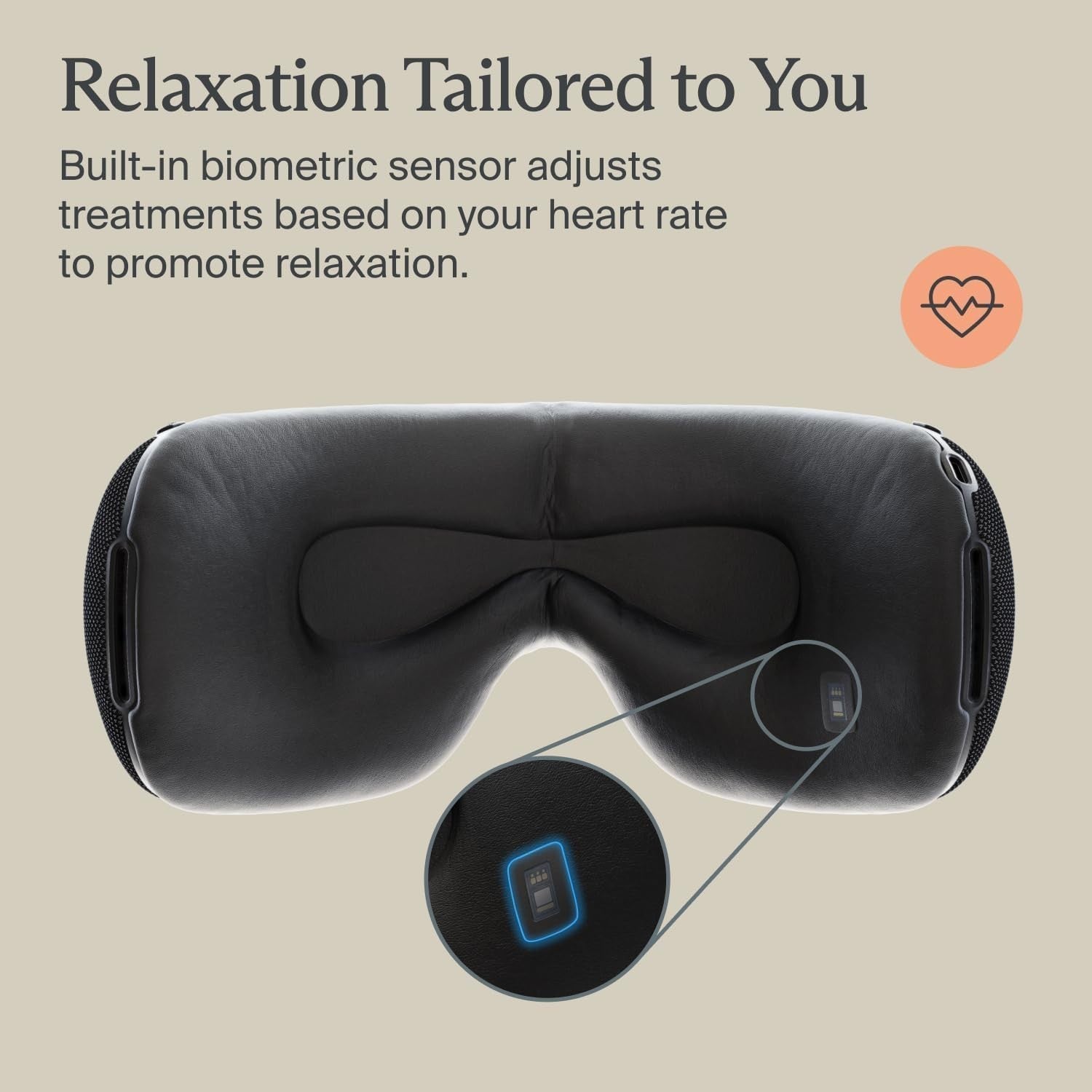 Smart Heated Eye Mask Temple Massage Blackout Sleep Aid Headache Relief