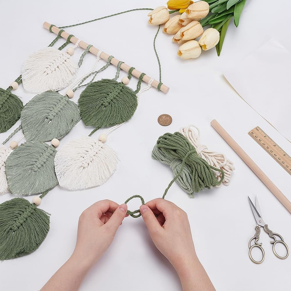 DIY Macrame Leaf Wall Hanging Kit Boho Home Decor