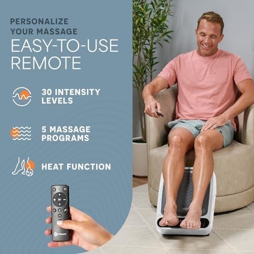 Heated Foot & Calf Massager for Neuropathy Pain Relief Blood Circulation