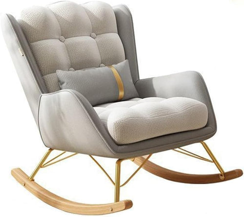 Luxurious Recliner Rocking Chair with Ottoman, Padded Seat & Sturdy Frame