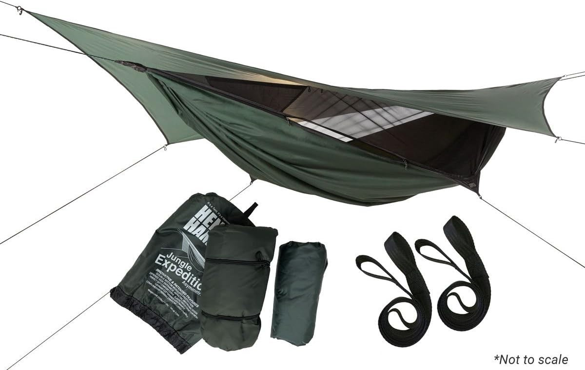 Expedition Camping Hammock with Mosquito Net & Rainfly – Lightweight & Durable