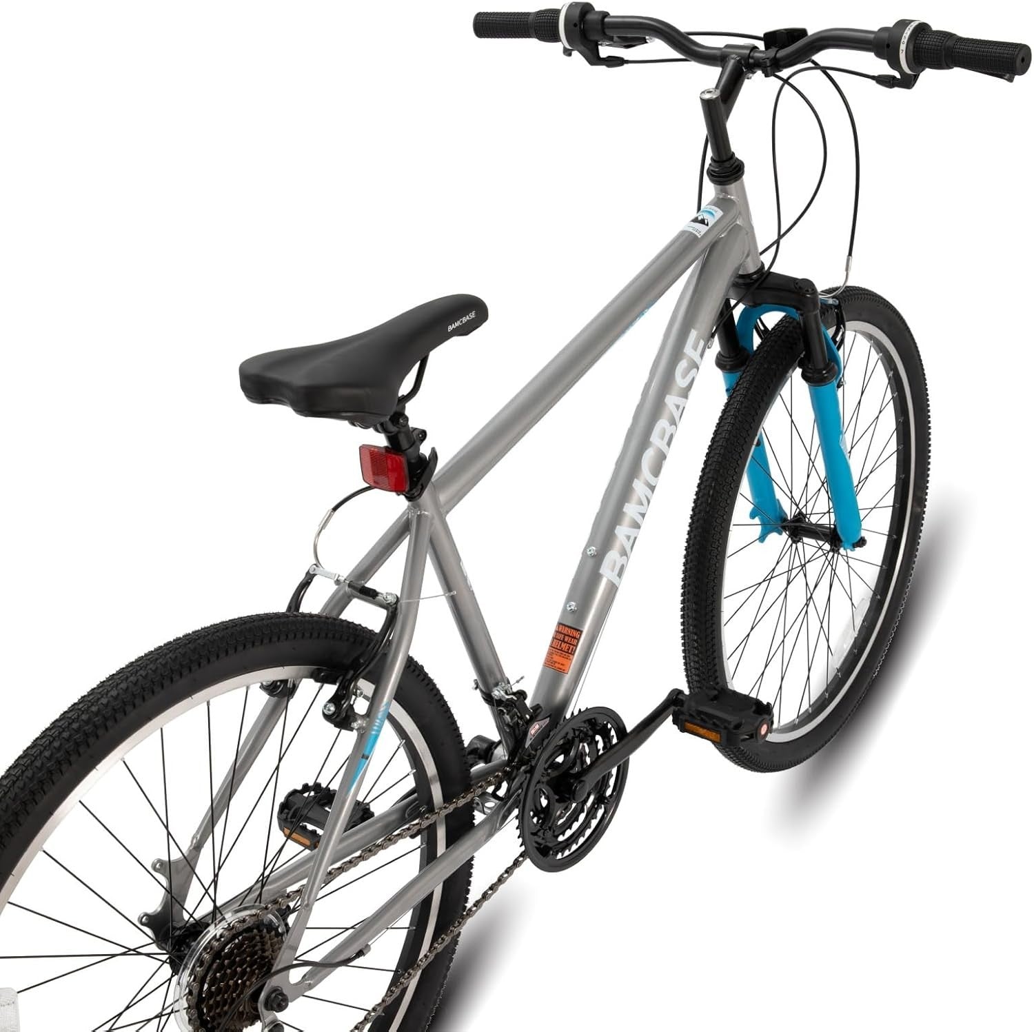 26" Adult Mountain Bike 21 Speed V Brake Steel Frame Hardtail MTB Grey