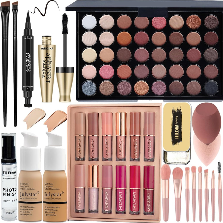All In One Makeup Kit 40 Colour Eyeshadow Palette Lip Gloss Set