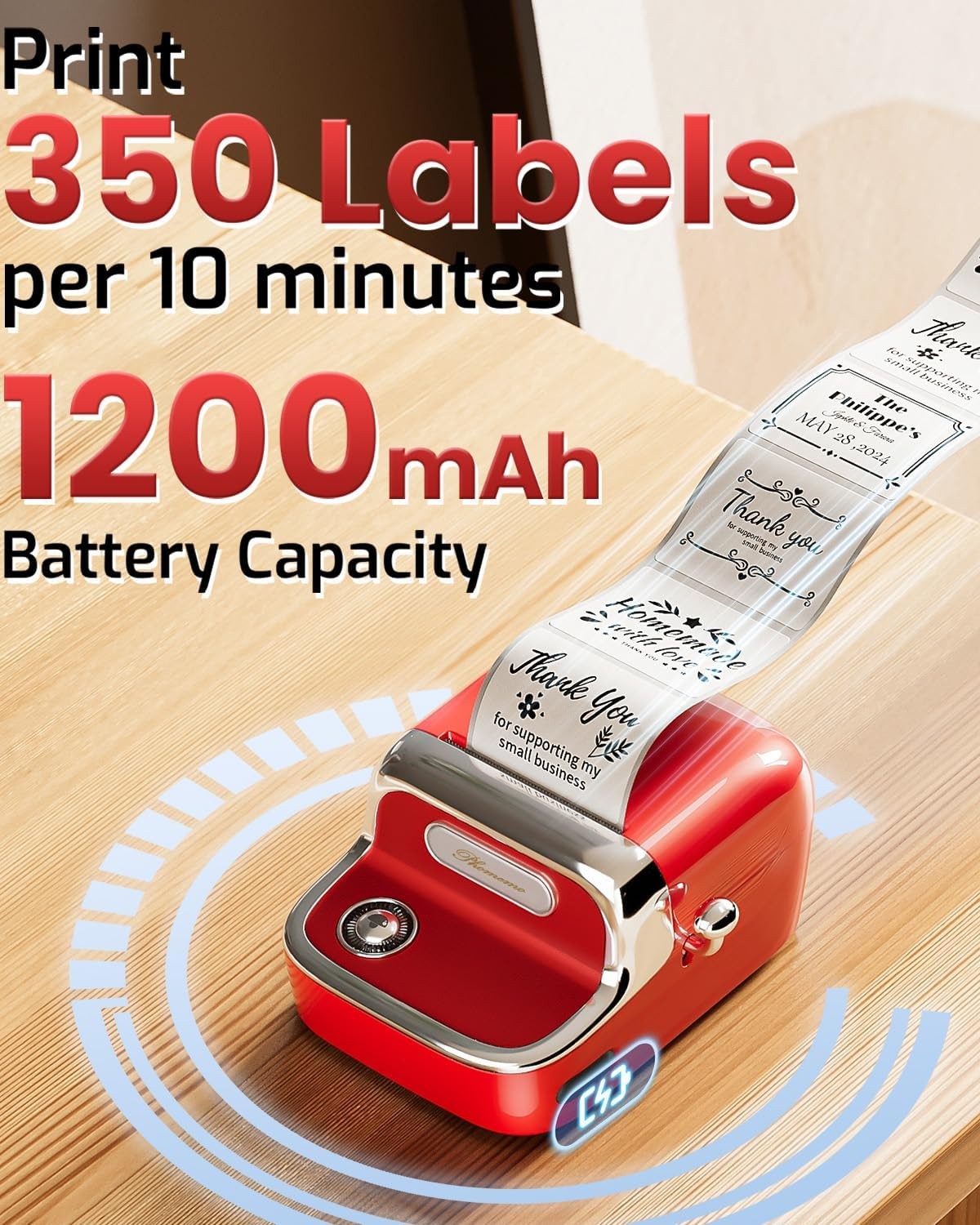 Phomemo M150 Label Maker Machine Bluetooth Sticker Printer