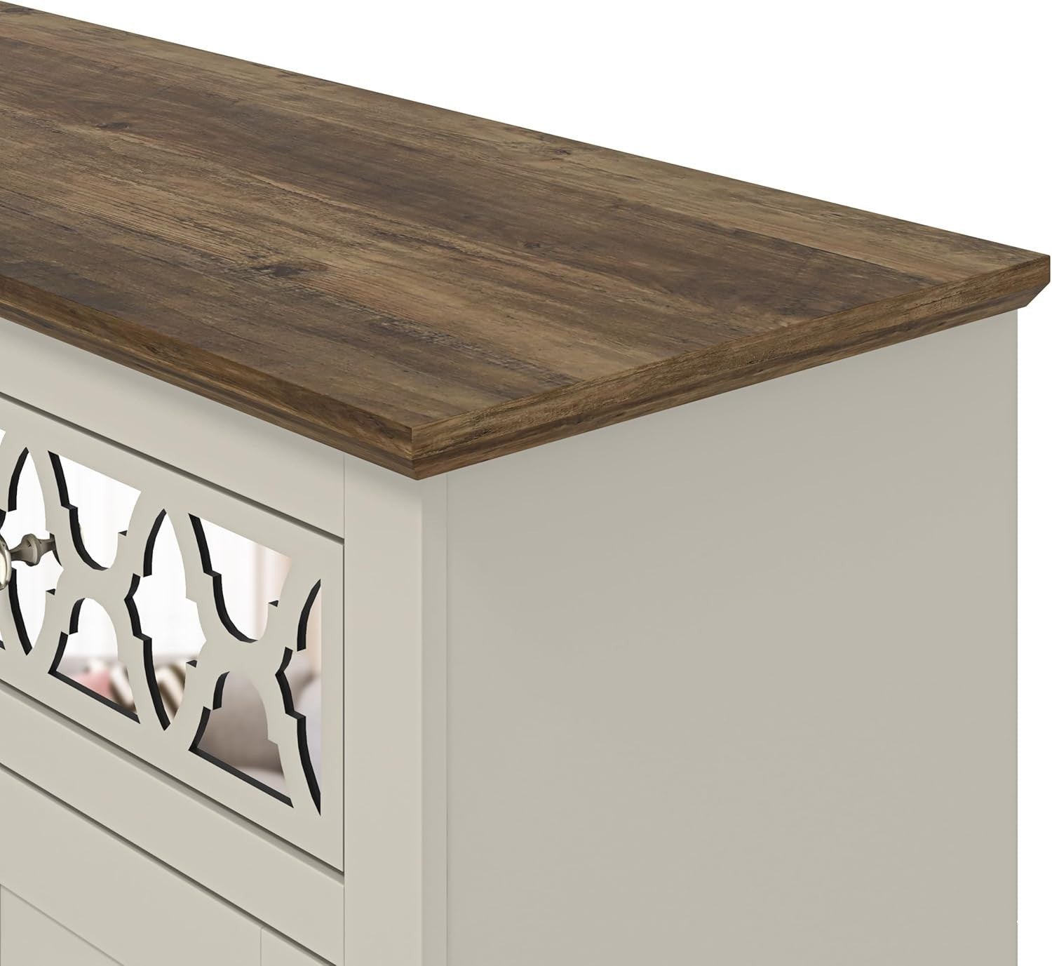Luxury Sideboard Cabinet Grey Oak Storage Drawers Modern Living Room Unit