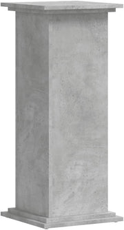 Tall Concrete Grey Wood Plant Stand 80cm Indoor Display Pedestal Table Modern De