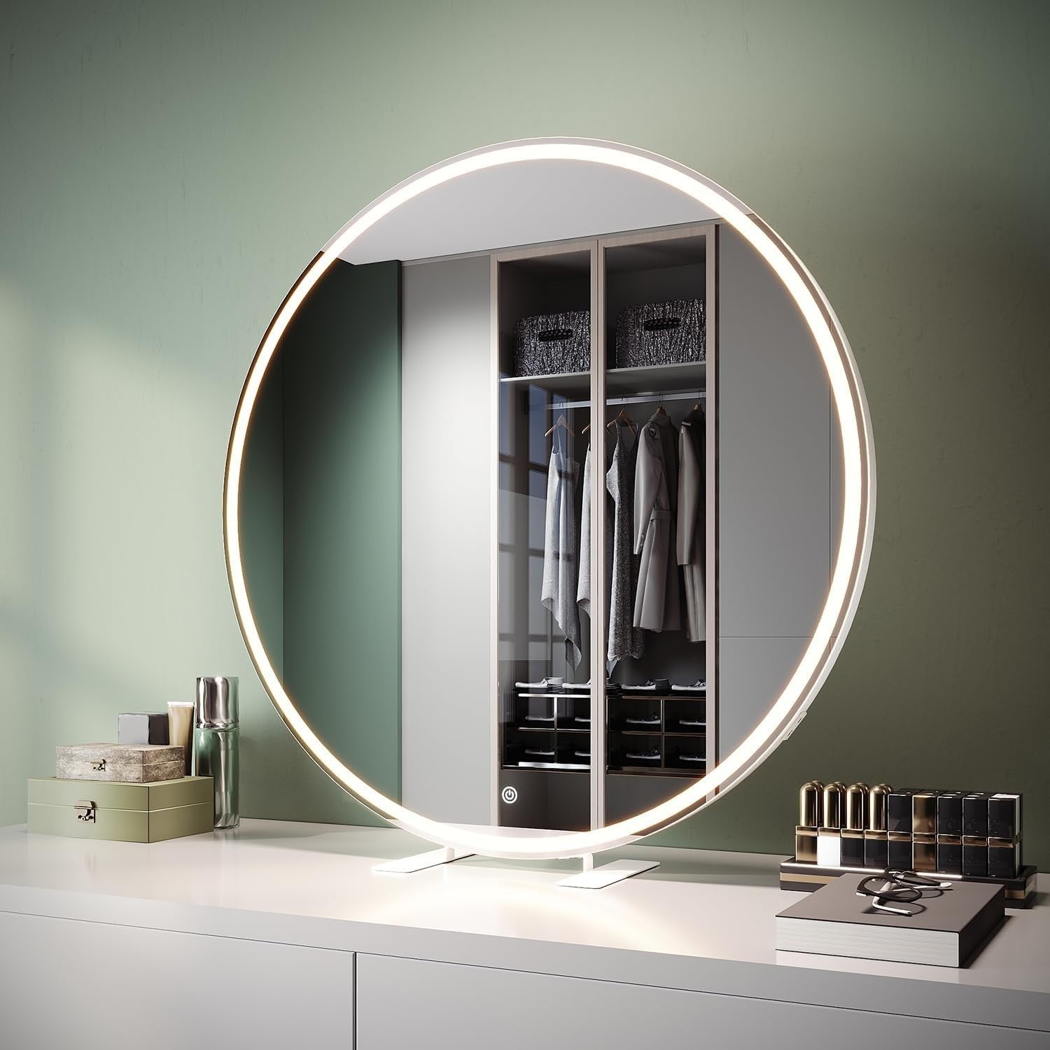 Hollywood Vanity Mirror with LED Lights, Touch Control, 3 Colors, 80cm