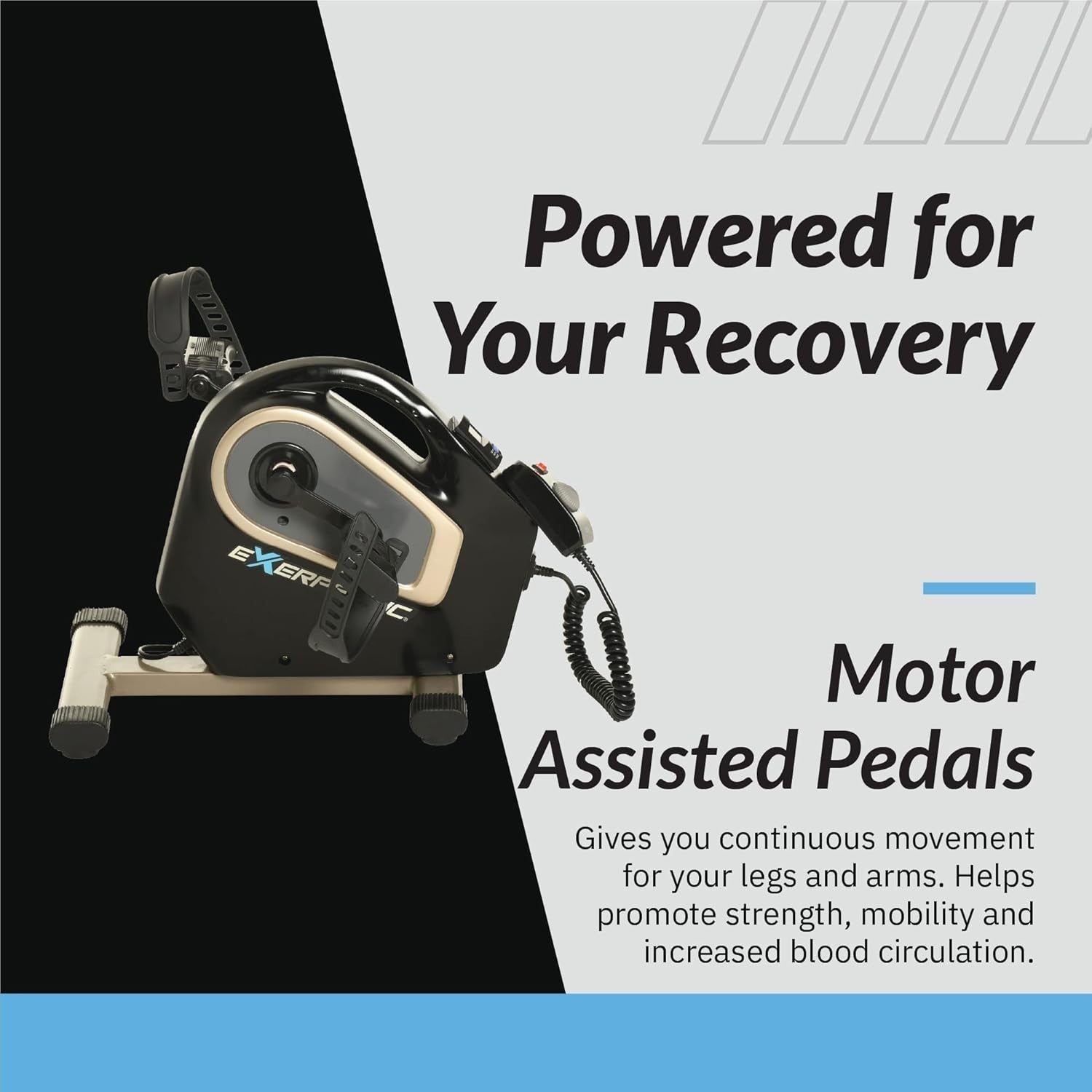 Motorised Under Desk Pedal Exerciser Electric Rehab Bike LCD Quiet