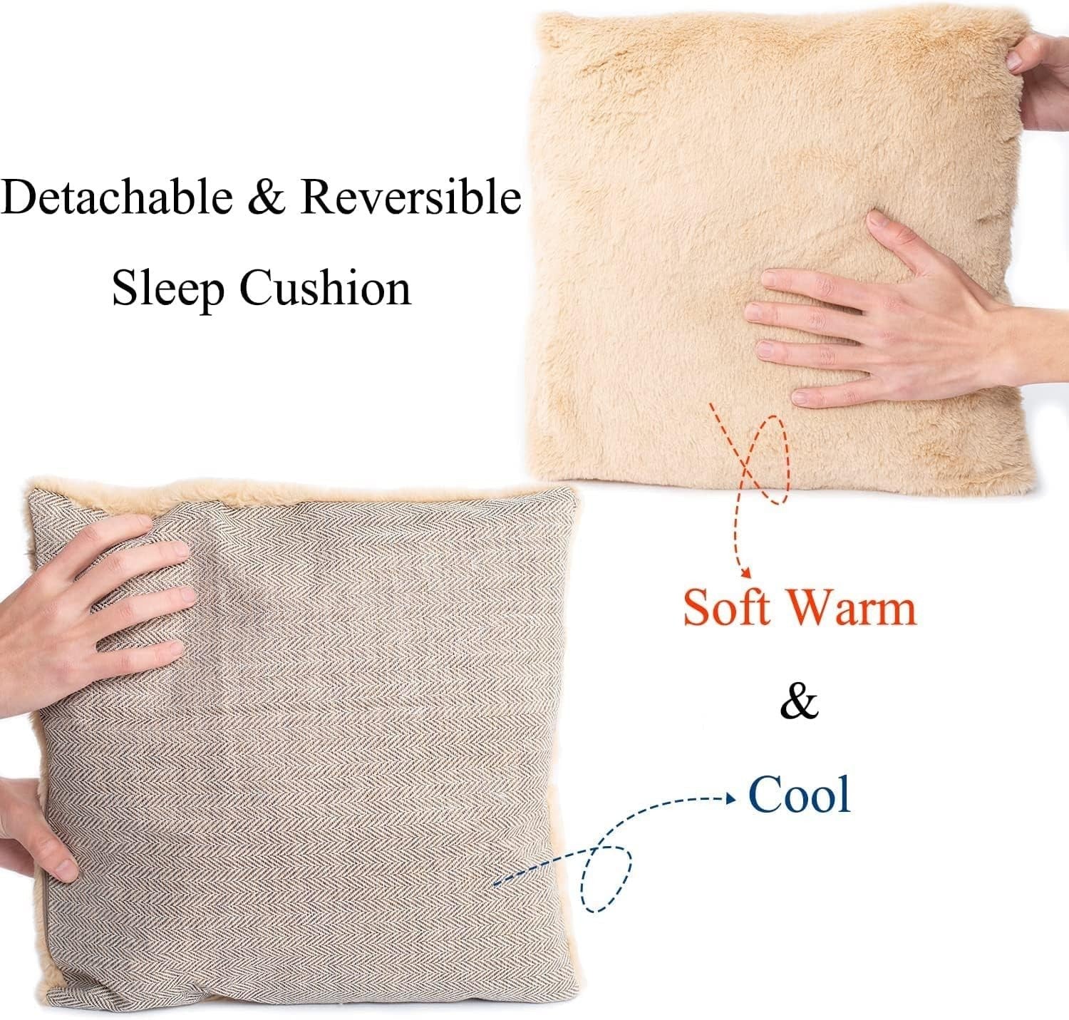 Cat Cave Bed Indoor Cat House Tent Soft Washable Cushion Large