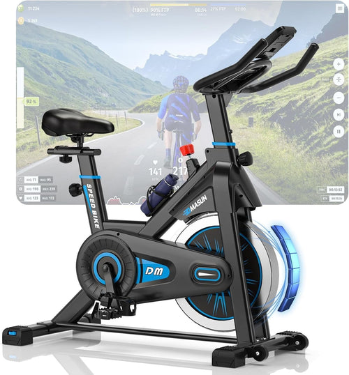 2026 Smart Magnetic Exercise Bike w/ APP, LCD Display, Shock-Absorb Seat 350lb
