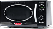 25L Retro Microwave 800W 12 Presets Digital Clock Black