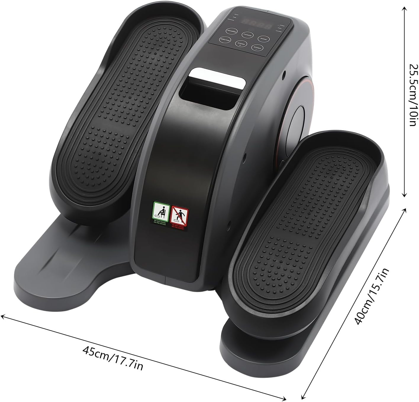 Under Desk Elliptical Trainer Quiet Electric Pedal Exerciser Auto Manual